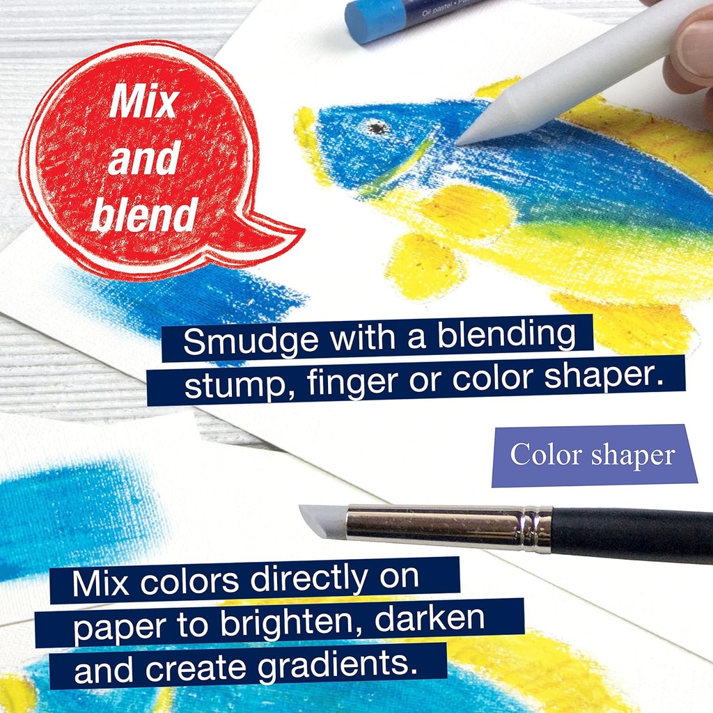 Faber-Castell Oil Pastel Crayons, Box of 12