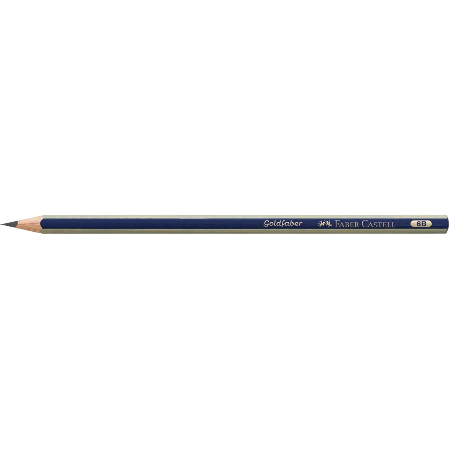 Faber-Castell Goldfaber 1221 Graphite Pencil, 6B