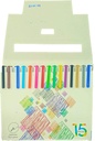 Tempo Easy Grip Fineliner Set, 0.3 mm Japanese Tip, 15 Colours