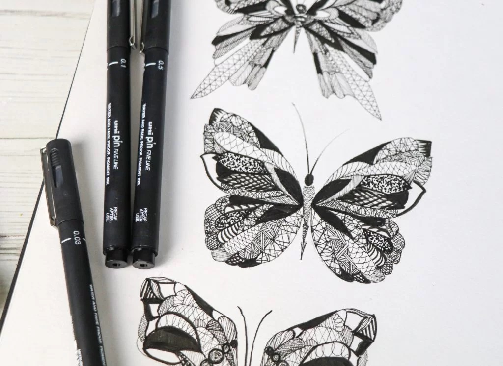 Uni Pin Fineliner, Pigment Ink, Fade-Proof, 0.9 mm