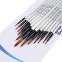 Keep Smiling Brush Set, 12 Brushes, White Long Handle