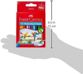 Faber-Castell Watercolour Pencil Set, 12 Short
