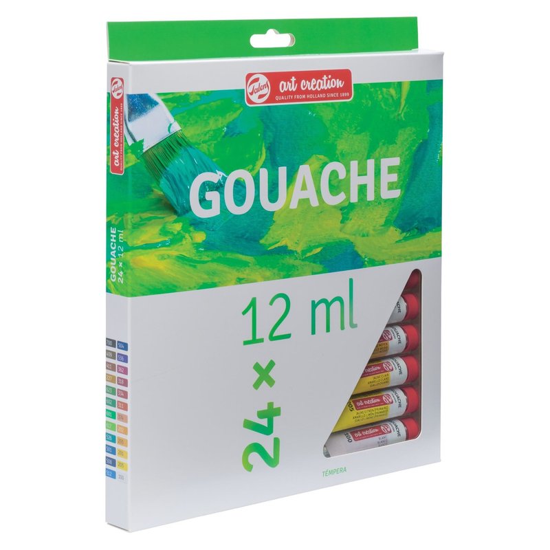 Talens Art Creation Gouache Set, 24 Tubes, 12 ml