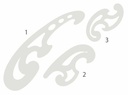 Samir & Aly French Curve Set, Clear Plastic, 3 Pieces