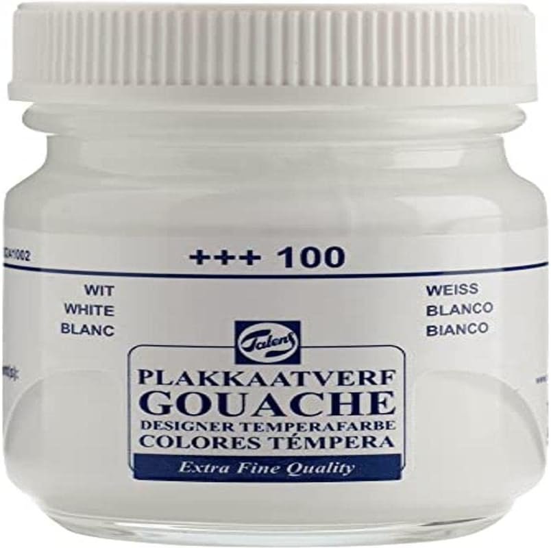 [ART-TAL-GOU-30-X] Talens Ecola Gouache, 30 ml Glass Pot, White