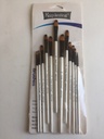 Keep Smiling Brush Set, 12 Brushes, White Long Handle