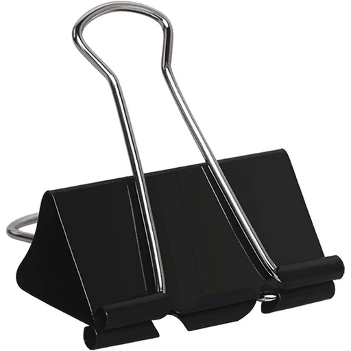 Metal Binder Clips, Black, 41 mm
