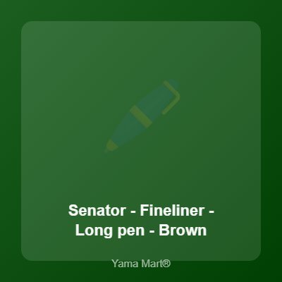[PEN-FL-0027] Senator Fineliner, Long Body, Brown