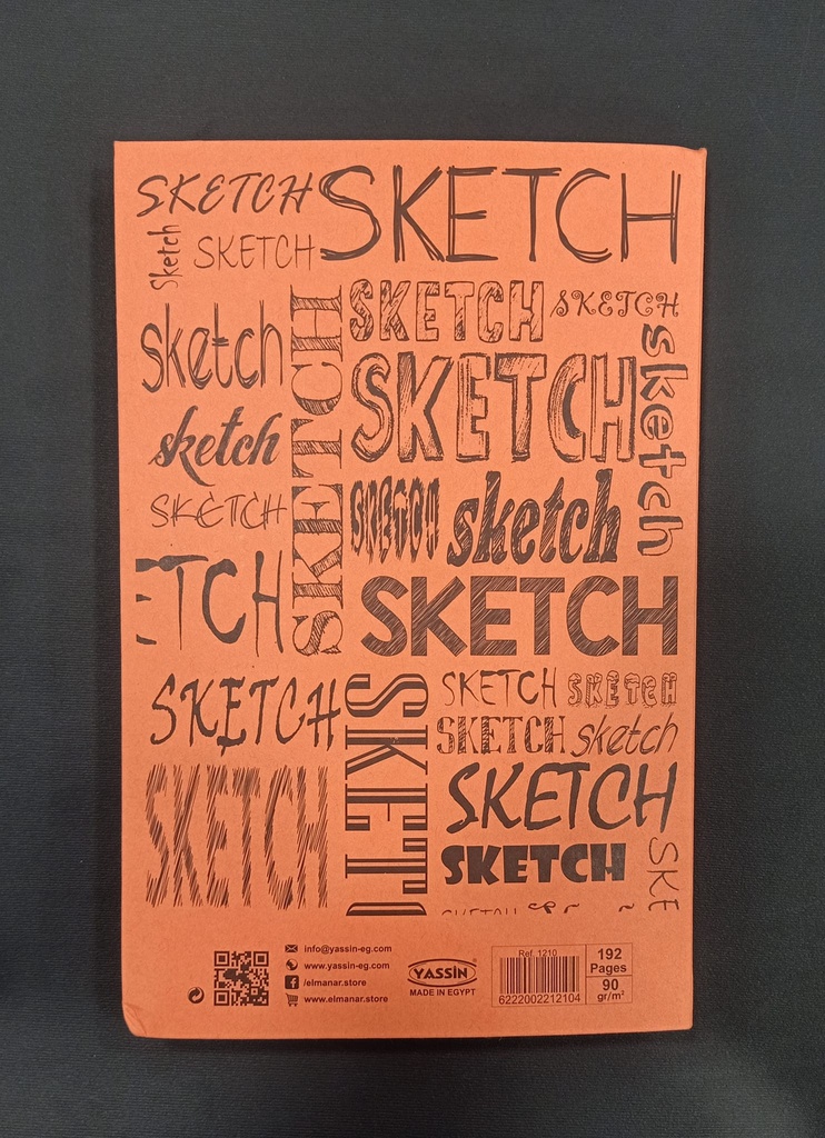 [PAPN-0079] Yassin Kraft Sketchbook, 192 Sheets, 90 gsm, 25.3x17.8 cm