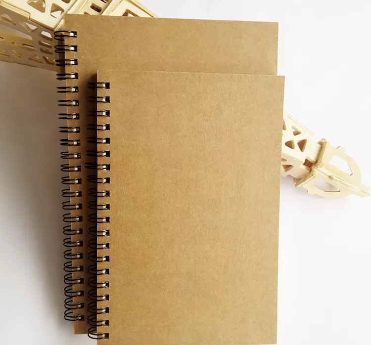 [PAPN-0082] Yassin Kraft Spiral Sketchbook, 40 Sheets, 120 gsm, A4