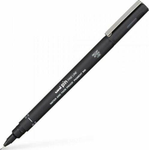 Uni Pin Fineliner, Pigment Ink, Fade-Proof, 0.2 mm