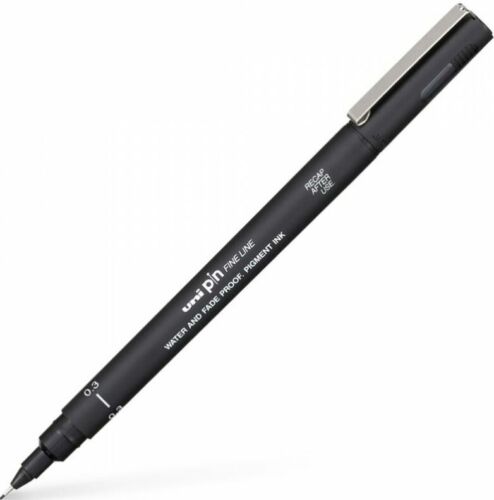 Uni Pin Fineliner, Pigment Ink, Fade-Proof, 0.3 mm