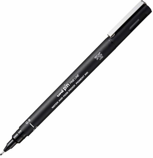 Uni Pin Fineliner, Pigment Ink, Fade-Proof, 0.9 mm