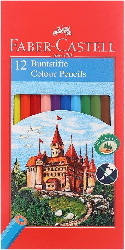 Faber-Castell Colour Pencil Set, 12 Long