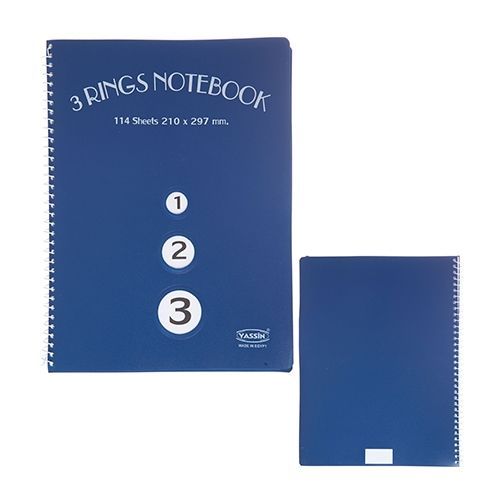 [PAPN-0088] Yassin Spiral Sketchbook, 3 Subjects, 114 Sheets, A4