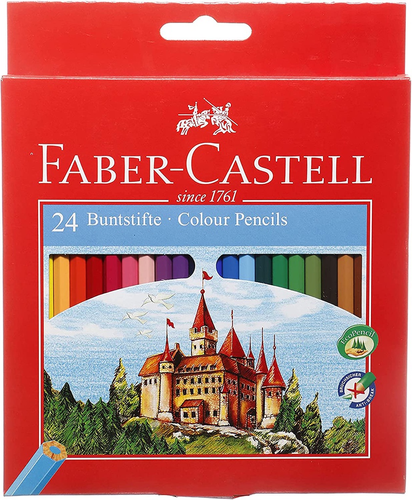 [PEN-COL-0004] Faber-Castell Colour Pencil Set, 24 Long