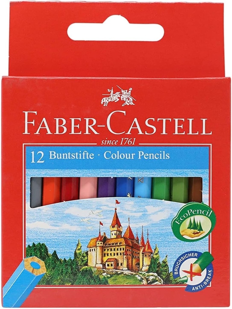 [PEN-COL-0006] Faber-Castell Watercolour Pencil Set, 12 Short