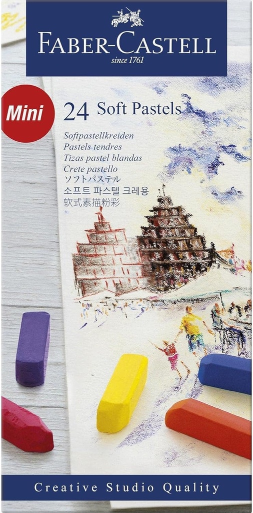 [ART-PSL-0005] Faber-Castell Soft Pastel Set, 24 Colours, Short Soft Sticks