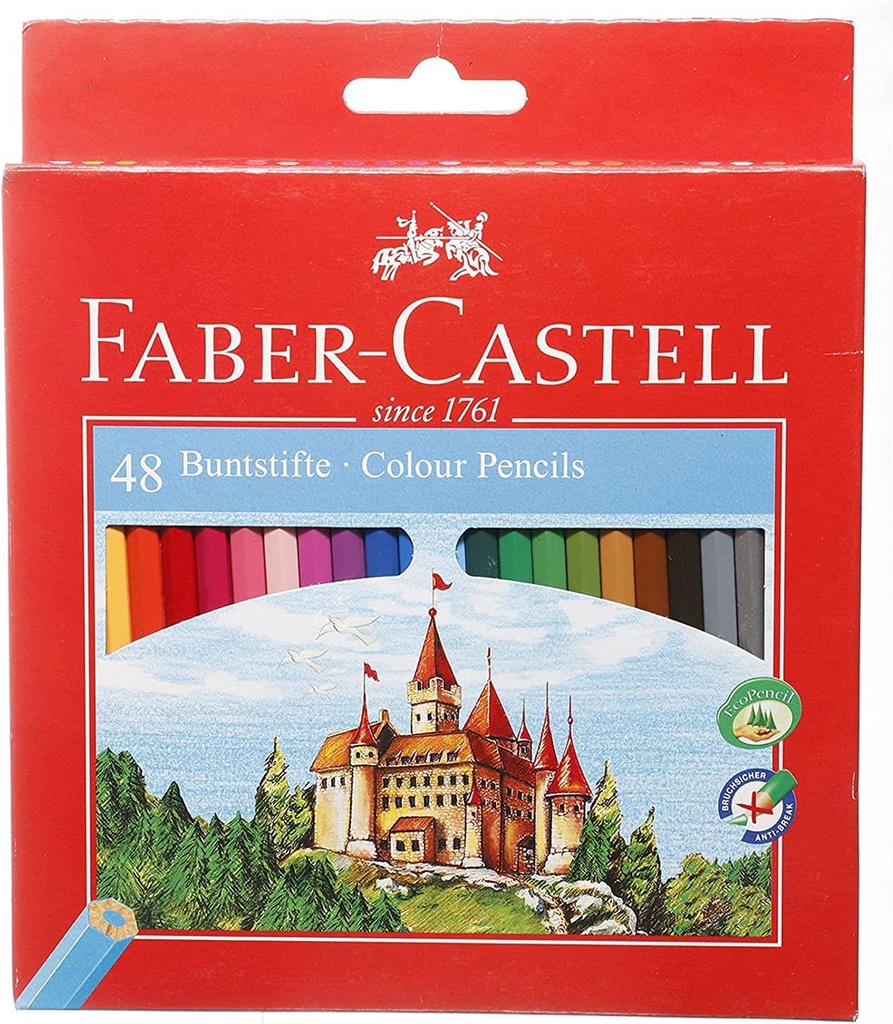 [PEN-COL-0002] Faber-Castell Colour Pencil Box, 48 Long Pencils