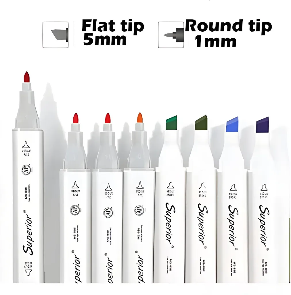 Superior Touch Dual-Tip Marker, Chisel and Round, Potato Brown, No. 103