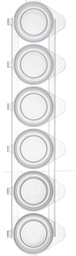 Colour Palette, Clear Plastic, 6 Pots with Caps